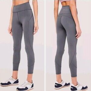 Lululemon In Movement Grey 7/8 Tight Everlux 25" Leggings size 6